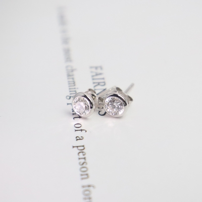 Wholesale 14K Gold Luxury Diamond Stud Earrings 1 Carat DEF Lab Grown Perfect Gift for Wedding