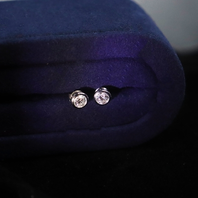 Wholesale 14K Gold Luxury Diamond Stud Earrings 1 Carat DEF Lab Grown Perfect Gift for Wedding