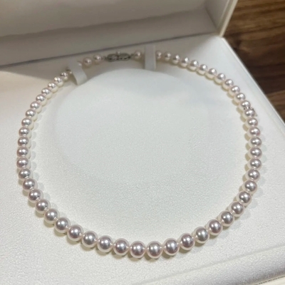 Fine Colorful Jewelry 6-6.5mm Japan Akoya Sea Pearl Necklace Jewellery Hot Sale Mother Pearl Custom Pearl Necklaces
