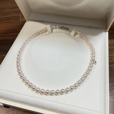 Fine Colorful Jewelry 6-6.5mm Japan Akoya Sea Pearl Necklace Jewellery Hot Sale Mother Pearl Custom Pearl Necklaces