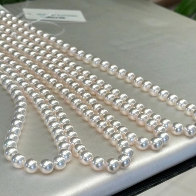 Fine Colorful Jewelry 6-6.5mm Japan Akoya Sea Pearl Necklace Jewellery Hot Sale Mother Pearl Custom Pearl Necklaces