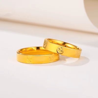 Luxurious 10K 14K 18K Gold Wedding Ring with Round Diamond Romantic Classic Style Luxury IGI-Certified Jewelry for Parties