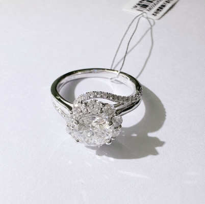 Fortune Flower Customized 18K Gold Diamond Ring Engagement Wedding Banquet Women's Fine Jewelry with IGI GIA Lab Grown Diamond