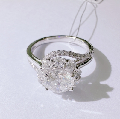 Fortune Flower Customized 18K Gold Diamond Ring Engagement Wedding Banquet Women's Fine Jewelry with IGI GIA Lab Grown Diamond