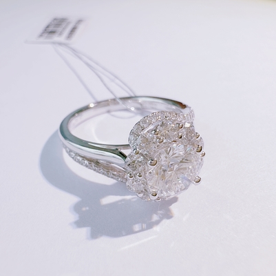 Fortune Flower Customized 18K Gold Diamond Ring Engagement Wedding Banquet Women's Fine Jewelry with IGI GIA Lab Grown Diamond
