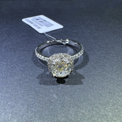 Customized 18K Gold Cluster Diamond Ring IGI GIA Lab Grown Diamond for Engagement Wedding or Banquet Fine Jewelry for Women