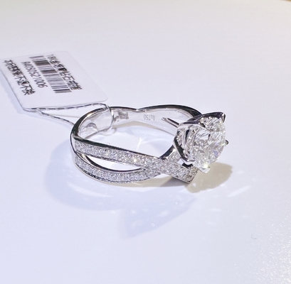 Crown 18K Gold Customized Fine Jewelry IGI GIA Lab Grown Diamond Ring for Women Engagement Wedding Banquet