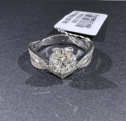 Crown 18K Gold Customized Fine Jewelry IGI GIA Lab Grown Diamond Ring for Women Engagement Wedding Banquet