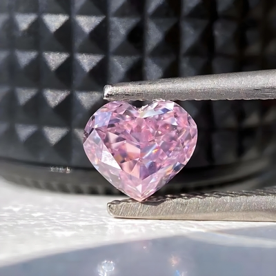 Pink  Heart Cut 0.5carat- 2.5carat  Lab Grown Diamond HPHT CVD  Diamond Fancy pink Color VVS VS 3EX Loose Diamond IGI Certified