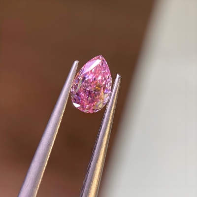 Pink  Pear Cut 0.5carat- 2.5carat  Lab Grown Diamond HPHT CVD  Diamond Fancy pink Color VVS VS 3EX Loose Diamond IGI Certified
