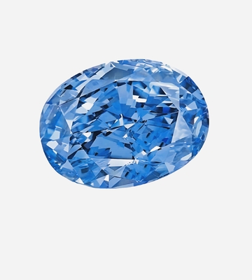 Blue Oval Cut 0.5carat- 2.5carat Lab Grown Diamond HPHT CVD Diamond Fancy Blue Color VVS VS 3EX Loose Diamond IGI  GIA