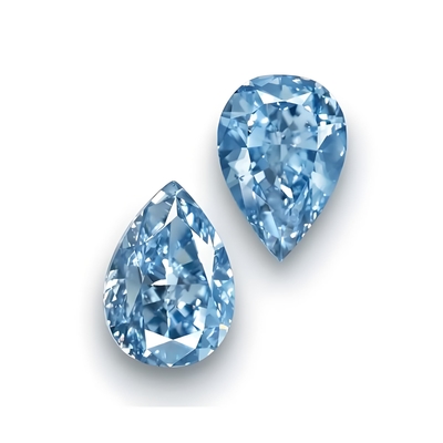 Blue Pear Cut 0.5carat- 2.5carat Lab Grown Diamond HPHT CVD Diamond Fancy Blue Color VVS VS 3EX Loose Diamond IGI  GIA