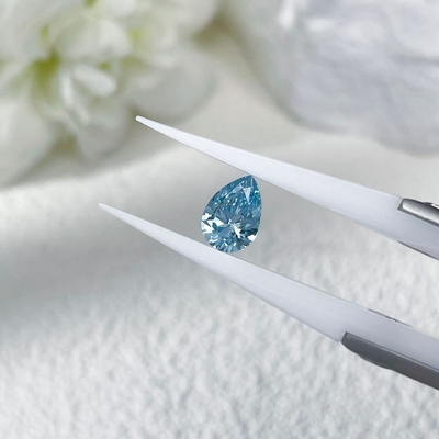 Blue Pear Cut 0.5carat- 2.5carat Lab Grown Diamond HPHT CVD Diamond Fancy Blue Color VVS VS 3EX Loose Diamond IGI  GIA