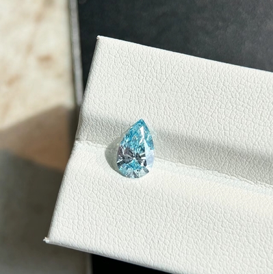 Blue Pear Cut 0.5carat- 2.5carat Lab Grown Diamond HPHT CVD Diamond Fancy Blue Color VVS VS 3EX Loose Diamond IGI  GIA