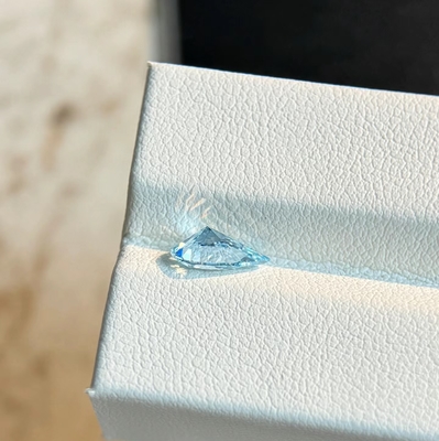 Blue Pear Cut 0.5carat- 2.5carat Lab Grown Diamond HPHT CVD Diamond Fancy Blue Color VVS VS 3EX Loose Diamond IGI  GIA