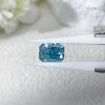 Blue Radiant Cut 0.5carat- 2.5carat Lab Grown Diamond HPHT CVD Diamond Fancy Blue Color VVS VS 3EX LooseDiamond IGI  GIA