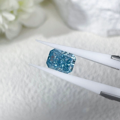 Blue Radiant Cut 0.5carat- 2.5carat Lab Grown Diamond HPHT CVD Diamond Fancy Blue Color VVS VS 3EX LooseDiamond IGI  GIA