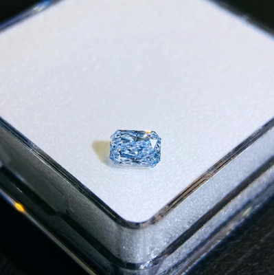 Blue Radiant Cut 0.5carat- 2.5carat Lab Grown Diamond HPHT CVD Diamond Fancy Blue Color VVS VS 3EX LooseDiamond IGI  GIA