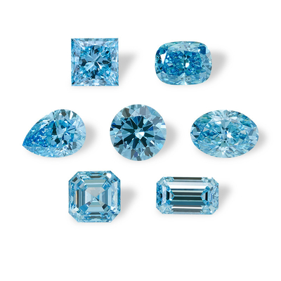 Blue Radiant Cut 0.5carat- 2.5carat Lab Grown Diamond HPHT CVD Diamond Fancy Blue Color VVS VS 3EX LooseDiamond IGI  GIA
