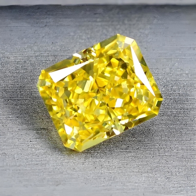 Yellow Radiant Cut 0.5carat- 2.5carat Lab Grown Diamond HPHT CVD Diamond Fancy Yellow Color VVS VS 3EX LooseDiamond IGI  GIA