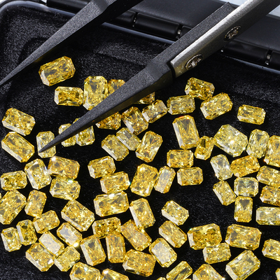 Yellow Radiant Cut 0.5carat- 2.5carat Lab Grown Diamond HPHT CVD Diamond Fancy Yellow Color VVS VS 3EX LooseDiamond IGI  GIA