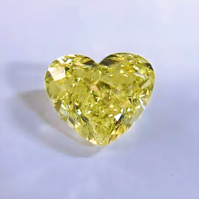 Yellow Heart Cut 0.5carat- 2.5carat  Lab Grown Diamond HPHT CVD Diamond Fancy Yellow Color VVS VS 3EX LooseDiamond IGI Certified