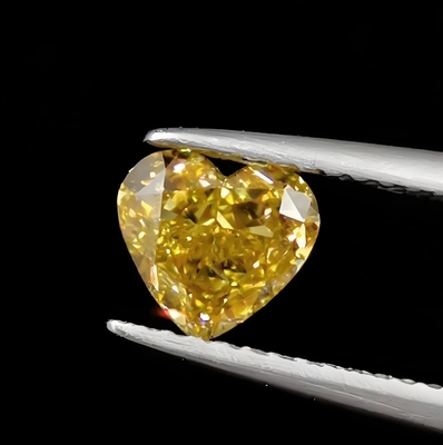 Yellow Heart Cut 0.5carat- 2.5carat  Lab Grown Diamond HPHT CVD Diamond Fancy Yellow Color VVS VS 3EX LooseDiamond IGI Certified