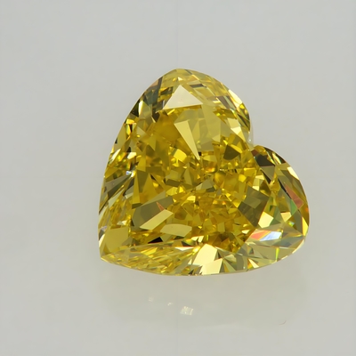 Yellow Heart Cut 0.5carat- 2.5carat  Lab Grown Diamond HPHT CVD Diamond Fancy Yellow Color VVS VS 3EX LooseDiamond IGI Certified