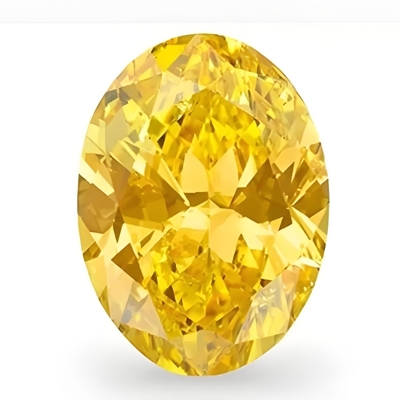 Yellow  Oval Cut 0.5carat- 2.5carat  Lab Grown Diamond HPHT CVD  Diamond Fancy pink Color VVS VS 3EX Loose Diamond IGI Certified