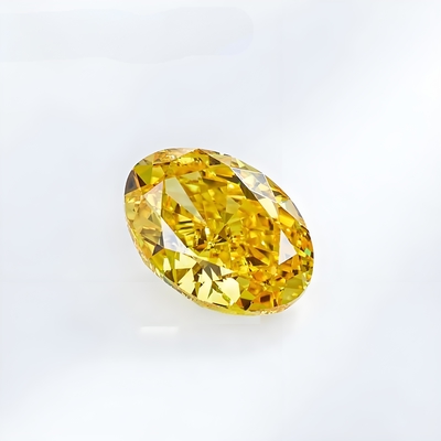 Yellow  Oval Cut 0.5carat- 2.5carat  Lab Grown Diamond HPHT CVD  Diamond Fancy pink Color VVS VS 3EX Loose Diamond IGI Certified