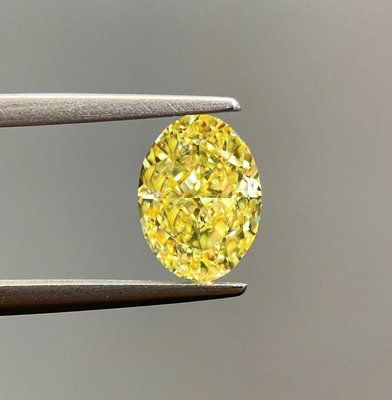 Yellow  Oval Cut 0.5carat- 2.5carat  Lab Grown Diamond HPHT CVD  Diamond Fancy pink Color VVS VS 3EX Loose Diamond IGI Certified