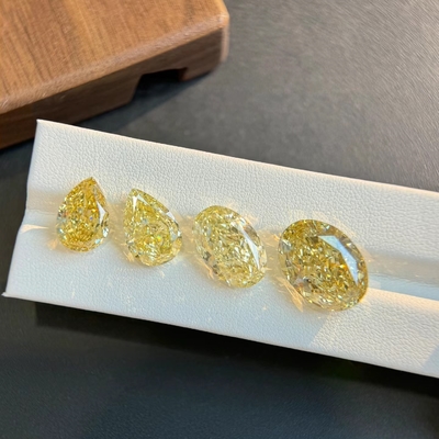 Yellow  Oval Cut 0.5carat- 2.5carat  Lab Grown Diamond HPHT CVD  Diamond Fancy pink Color VVS VS 3EX Loose Diamond IGI Certified