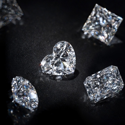 Heart Shaped 0.5-2.5 Carat Lab Grown Diamonds HPHT CVD Certified Loose D E F G H Colors VVS1 Clarity IGI Certified