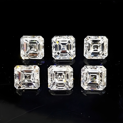 Asscher Cut 0.5-2.5 Carat Lab Grown Diamonds HPHT CVD D E F G H Color VVS VS 3EX Loose IGI Certified GIA Certificate