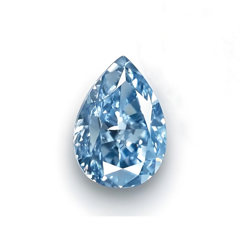 Blue Pear Cut 0.5carat- 2.5carat Lab Grown Diamond HPHT CVD Diamond Fancy Blue Color VVS VS 3EX Loose Diamond IGI  GIA
