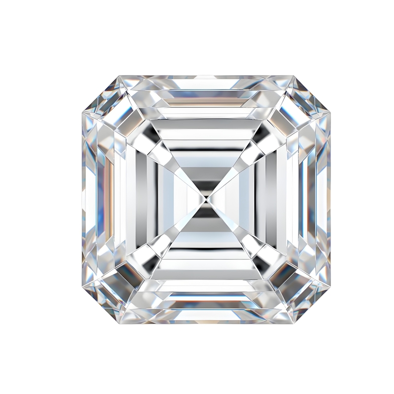 Asscher Cut 0.5-2.5 Carat Lab Grown Diamonds HPHT CVD D E F G H Color VVS VS 3EX Loose IGI Certified GIA Certificate